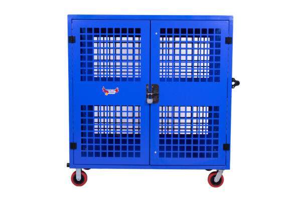 Blue Security Cage Front View Closed LG